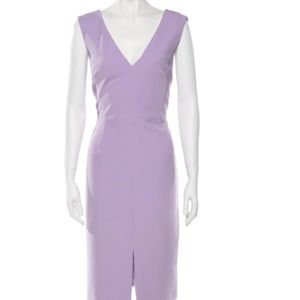 Milly V-Neck Midi Sheath Dress